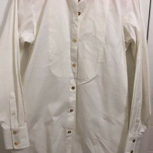 C Wonder Long Sleeve Tuxedo Shirt Cotton White Shirt Blouse Women